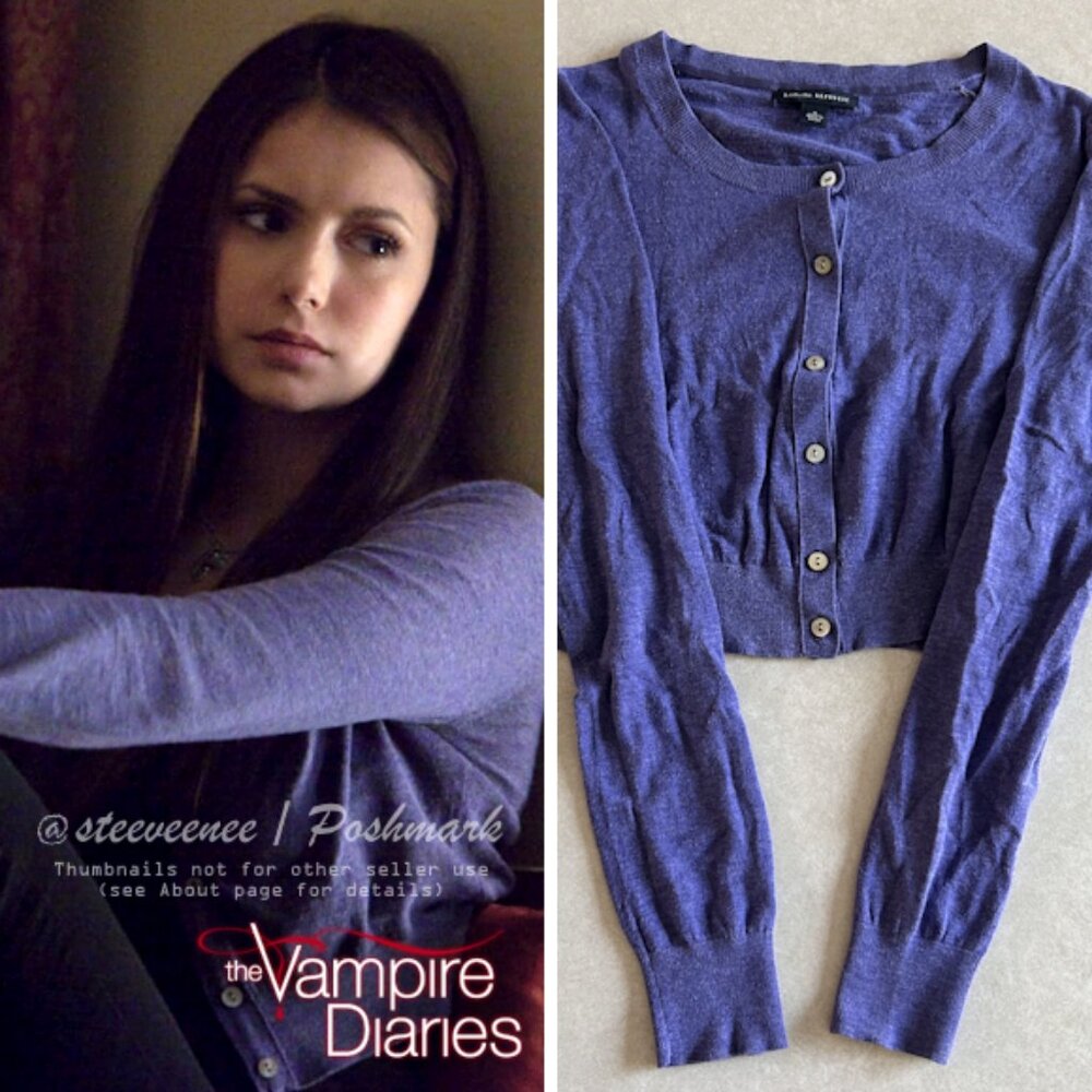 Banana Republic Purple Cropped Button Cardigan